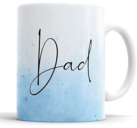 Dad Mug Watercolour Mugs for Daddy, Father, Friend, Family, Birthday Gift, Christmas Present