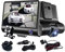 Car HD Dash Cam, Baceyong 4'' Rearview Reversing Vedio Camera with G-Sensor Front/Rear/Inside Camera, 170° Wide Angle Lens Automatically Recording Dash Cam