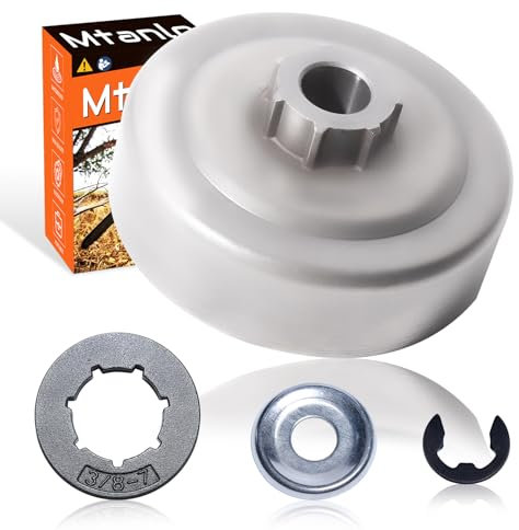 Mtanlo 99944400395 - 7T tamburo frizione E-clip kit per Echo motosega CS-352 CS-310 305S, tamburo frizione, rondella , clip elettronica, pignone cerchione.