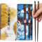 BASARAIDEE, Les meilleures baguettes japonaises polyvalentes pour les repas quotidiens et élégant repose-baguettes avec coffret cadeau, ensemble de baguettes en bois réutilisables avec support pour