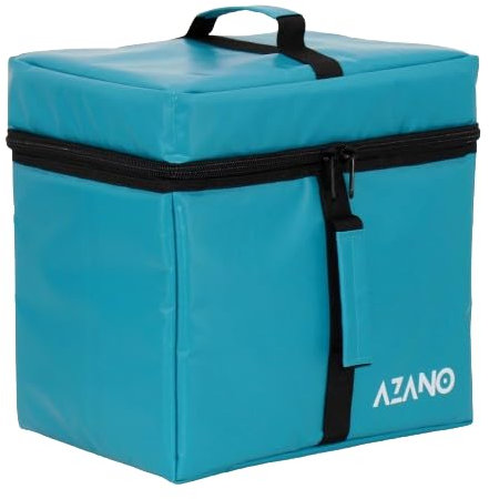 Thermal Insulated Food Delivery Bag - Reusable Cooler Bag for Grocery Shopping & Instacart - Heavy-Duty Pizza Delivery Bag for Hot/Cold Foods - Blue