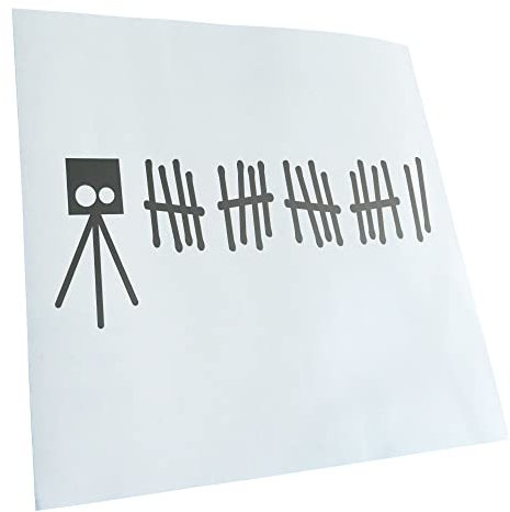 Kiwistar - Autoaufkleber - Silber - 50x20cm Blitzer - Heckscheibe Auto Aufkleber wetterfest für Kfz LKW Mofa Truck - Sticker außen selbstklebend Tuning Zubehör für Fenster Fahrzeug Scheibe