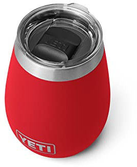 Yeti Rambler Weinglas, vakuumisoliert, Edelstahl, mit MagSlider-Deckel, 284 ml, Rescue Red