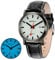 BERNY Men Mechanic Calendar Automatic Watch - Luminous Large Face with Date Function Leather Band Wristwatch (Black)