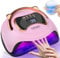 Frasheng 180W Lampada UV LED Unghie,Nuovo Design Della Maniglia Dell'orecchio Di Gatto,Professionale Fornetto Unghie Semipermanente per Manicure,con 4 Modalità Timer,con Mini Lampada UV per Unghie