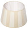 B-Ware Lampenschirm gestreift Tischlampenschirm E27 Lampenschirm oval mit Streifen gestreifter Schirm rund (rund ø 20 cm, beige-creme)