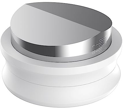 Normcore 53.3mm Coffee Distribution Tool, Espresso Leveler Tool with V Blade Base Compatible with 54mm Breville Sage Portafilters, Non-stick coating White