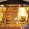 Dekofun Solar Lichtervorhang Aussen 300 LED 3 x 3m Solar Lichterkette Vorhang mit Fernbedienung, 8 Modi Und Timer, Wasserdicht Solar Lichterketten für Pavillon Terrassen Garten Außen Deko