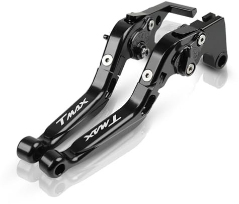 YIEBA Leve freno frizione pieghevoli Regolabili Per TMAX 500 530 2008-2018 TMAX 560 2019-2021 TMAX 560 TECHMAX TMAX 560 ABS TMAX 560 DX 2020-2021 TMAX 530 SX DX 2017-2018(Nero)