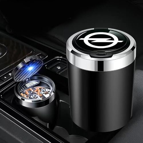 Auto Aschenbecher Für Opel Antara 2010 2011 2012 2013, Fahrzeug Rauchfreien Edelstahl Tragbarer Abnehmbarer Mit Deckel Winddicht Mini Mülleimer Innenausstattung Tuning,Black