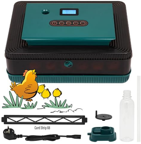 Brutautomat Vollautomatisch,Inkubator HüHner,GeflüGelbrutkasten mit Multifunktionaler LED Anzeige und Temperatur und Feuchtigkeitsregelung Zum AusbrüTen Von HüHnern, Enten und Gänsen (25 Eier)