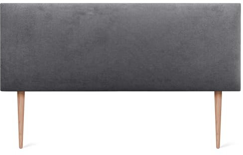 DHOME Tête de lit en Similicuir ou en Tissu AQUALINE Lisse avec Pieds, tête de lit tapissée pour lit de Luxe (Tissu Gris Cendré, 160x105cm avec Pieds (Lits 150/160))