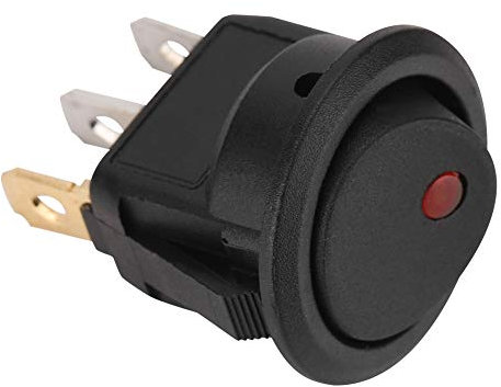 Kfz-Elektrik-Rundschalter, Spst-Schalter, Fahrzeugzubehör, Kfz-Elektrik, Runder Ein/Aus-Spst-Schalter, 12 V, Auto, Van, Boot, Licht, A
