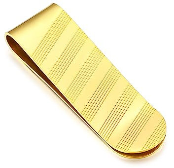 Bandmax Geldscheinklammer Herren Gold Geld Clip Edelstahl Geldscheinklammer Kreditkartenhalter Brieftasche Rechnung