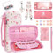 Switch Lite Protective Case 19 in 1 Accessories Bundle with Carrying Case, Switch Lite Carrying Case Travel Game Case with Screen Protector Cover, Humb Grips,Stand,Clear Case for Girls (Berry Pink)