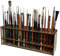 Streysisl Porta pennelli in legno dipinto in legno 67 fori organizzatore pennelli porta pennelli trucco in legno supporto per pennelli pittura per pennelli, acquerello, pittura