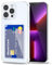 Svanove für iPhone 13 Pro Hülle Kartenfach Silikon Durchsichtig, Dünn Transparent Karten Wallet Handyhülle mit Kameraschutz, Klar TPU Karte Handy hülle Kartenhalter Schutzhülle Bumper Slim Case, Klar