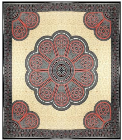 Vico Casa® Telo mare grande multiuso, telo paravento, tenda parasole 210x240cm, modello Batik Sabbie D4- Coperta da spiaggia XXL, per campeggio, telo arredo stile orientale