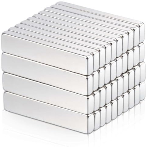 Rechteckig Magnete Stark, Neodym Magnet 20mm x 4mm x 2mm, 40Pcs Kleine Magnete für Magnettafel, Magneten Starker Halt, Extra Starke Magneten Set für Whiteboard, Pinnwand, Magnete zum Basteln【40 Stück】