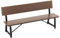 GOPLUS Gartenbank wetterfest, 3-4 Sitzer Sitzbank Outdoor bis 500kg belastbar, Balkonbank mit Rücklehne, Parkbank Terrassenbank für Garten Rasen Hof Veranda, 183 x 52 x 85 cm, Braun