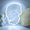 ENUOLI Neonschild mit Totenkopf-Skelett, LED-Neonlichter mit Totenkopf als Wanddekoration fürs Schlafzimmer, Halloween-Neonschild mit Totenkopf, einstellbare Helligkeit, Neon-Nachtlampe mit USB-Strom