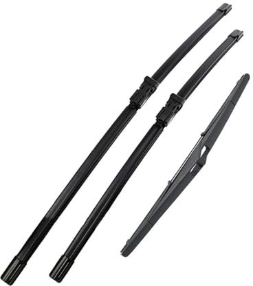 JQUAL Juego de escobillas limpiaparabrisas Delanteras y traseras para Ford Focus 3 2011-2017, Parabrisas, Ventana, escobillas de Lluvia