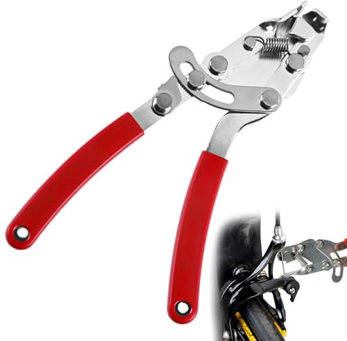 Holdes Coupe-fil de vélo - Pince à câble de frein en acier - Extracteur de câble à une main avec mécanisme de verrouillage - Outils à main pour câbles de frein de vélo, câbles de rayon, câble de