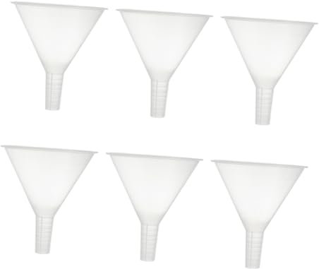 Cabilock Embudo De Laboratorio Embudo Pequeño De Pp 6 Unidades Ideal Para Filtrar y Llenar Líquidos