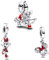 Doyafer 925 Sterling Silber Damen Armband Charms Perlen Set, rote Maus Anhänger, Valentinstag Perlen Geschenk, Familie und Freunde Geschenk, 3 Stück pro Packung