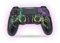 NK Mando para PS4 / PC/Android - Wireless Controller con Dualshock, Función 6 ejes, 7 Modos de Luz RGB LED, Panel Táctil, Entrada para Auriculares, Cable de Carga incluido - Color Negro
