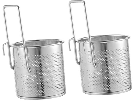 Healifty 2 Pezzi Colino in Acciaio Inossidabile per Hot Pot con Gancio Setaccio a Maglia Stretta per Ramen e Pasta Resistente al Calore per Bollitura e Frittura Cestino Pratico per Verdure