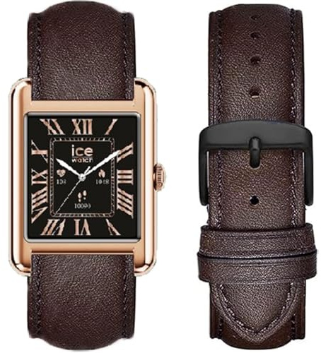 Blueshaweu 18mm 20mm 22mm Armbänder Kompatibel mit Ice-Watch - Ice Smart Serie, Classic Leder Ersatz Uhrenarmband für ICE Smart 1.0/2.0/3.0/TKS 2.0 (braun, 20mm)