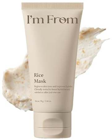 I’m From Rice Mask, Sanfte Wash-Off Reis Maske mit Peeling-Effekt, Für Glow & Geschmeidige Haut, Feuchtigkeitsspendende Koreanische Hautpflege, 70ml