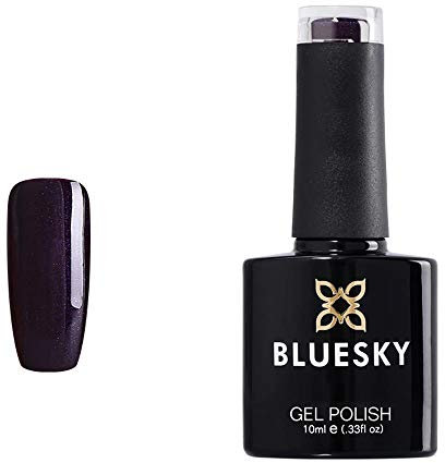 Bluesky BLUESKY Gel Polish, Rock Royalty, 80524, 10ml, Gel auflösbarer Nagellack, Lila, Schwarz, Dunkel, Glitzer, Schimmer (Aushärtung unter UV-/LED Lampe erforderlich) er Pack(x)