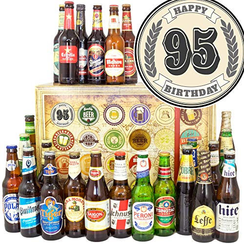 95. Geburtstagsgeschenk + 24 Biere der Welt + Geschenke 95. Geburtstag Frau + Weihnachtskalender 2024 2025 Bier