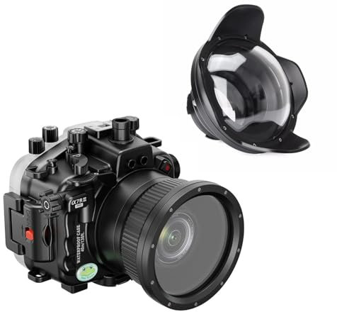 Fuga Di Mare Alloggi Sottomarini Per Sony A7 Iii A7R Iii +Wa005F Kit Porta Dome (+Porta Standard), Sony A7M3 A7R3 Compatibile Con Obiettivo 16-35 Mm F2,8 Gm / 28-70Mm F3.5-5.6