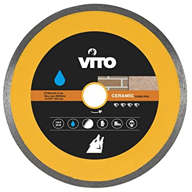 VITO - Disque diamant Coupe à eau Diamètre 180 mm Alésage 22 mm