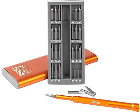 Precision Mechanics 48-Piece Screwdriver Bit Set Mini Set Bit Holder Rotatable Magnet Repair Set for Smartphones Laptops PC