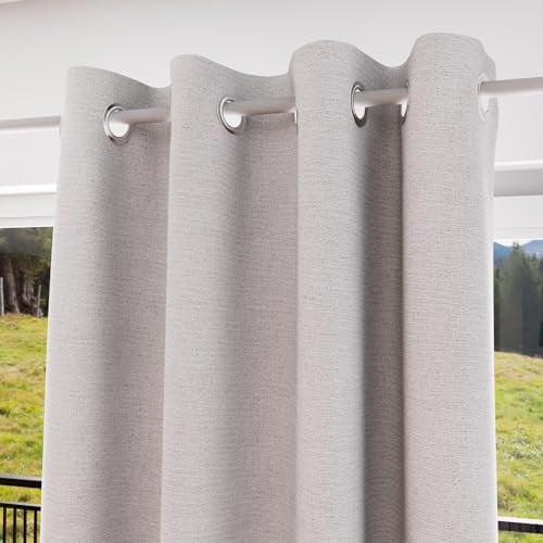 Soleil d'ocre, Eclipse Rideau 100% occultant, PVC, Blanc, 135x250 cm