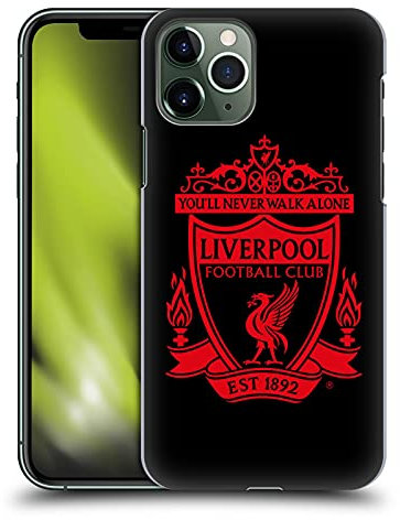 Head Case Designs Officially Licensed Liverpool Football Club Black 2 Crest 1 Hard Back Case Compatible With Apple iPhone 11 Pro