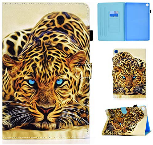 Aswant - Custodia a portafoglio per Huawei Matepad T10/T10s, in pelle PU, con chiusura magnetica, per tablet Huawei Matepad T 10 da 9,7, Huawei Matepad T 10s da 10,1, colore: Leopardo