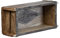 Woodkings® Dekokiste Aufbewahrungsbox Ziegelform Backsteinform Altholz mit Metallbeschlägen Holzbox Gartendeko Shabby Holzkiste Herbstdeko Geschenkidee Weihnachtsdeko Gewürzregal