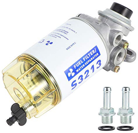 Yosoo Marine-Kraftstofffilter, 10 Mikron mariner rotierender Kunststoff-Kraftstofffilter-Wasserabscheider für Außenbordmotorteile, geeignet für Schnellboottanker, in Blau, Spin-On