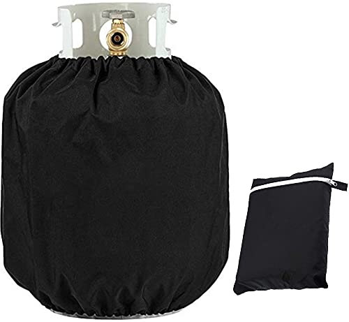 BOSKING Patio Propane Cylinder Cover 600D Oxford Waterproof Gas Grill Bottle Cover 20 Lbs Propane Cylinder Protection Tanks Covers for Camper BBQ (600D Oxford Fabric)