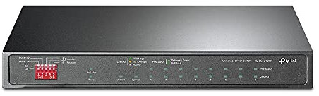 TP-Link Switch PoE Gigabit Ethernet TL-SG1210MP, 10 porte con 8 porte PoE,10 porte Gigabit,PoE+, 802.3af/at,ideale per casa e ufficio,Plug and Play,assemblaggio desktop,9 porte Gigabit con SFP (123 W)