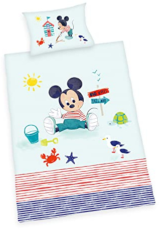 Herding Disney´s Mickey Mouse Bettwäsche-Set, Mehrfarbig, 40 x 60 cm, 100 x 135 cm