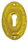 Antikhof Möbelbeschlag Jugendstil Messing geprägt Natur,Patiniert,Größe:2,4x3,6cm Best.Nr.:JML 133, Dunkelbraun