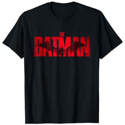 The Batman Crimson Drawn Bat Logo T-Shirt
