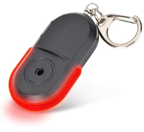 Sonew Alarme Anti-Perte sans Fil, Localisateur de clés à Distance avec Sifflet avec Lumière LED, Localisateur de Porte-clés pour Clés, Portefeuille, Téléphone, Lunettes, Bagage, Animal de Compagnie