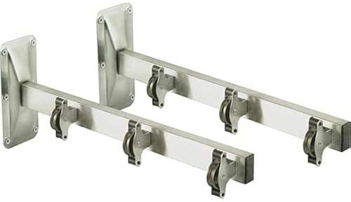 Tendedero acero inoxidable para pared - 4 poleas